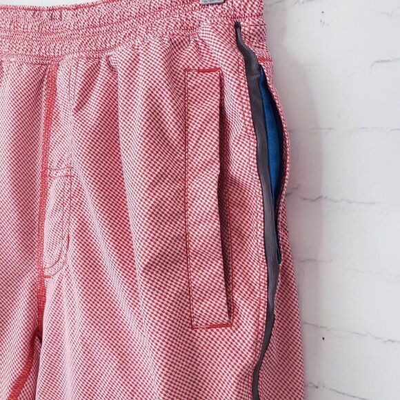 Lululemon Pace Breaker Short 9" Inch Mens Size S Red White Check Lined Running - Picture 3 of 8